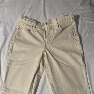 Old Navy Cream Straight Leg Jeans